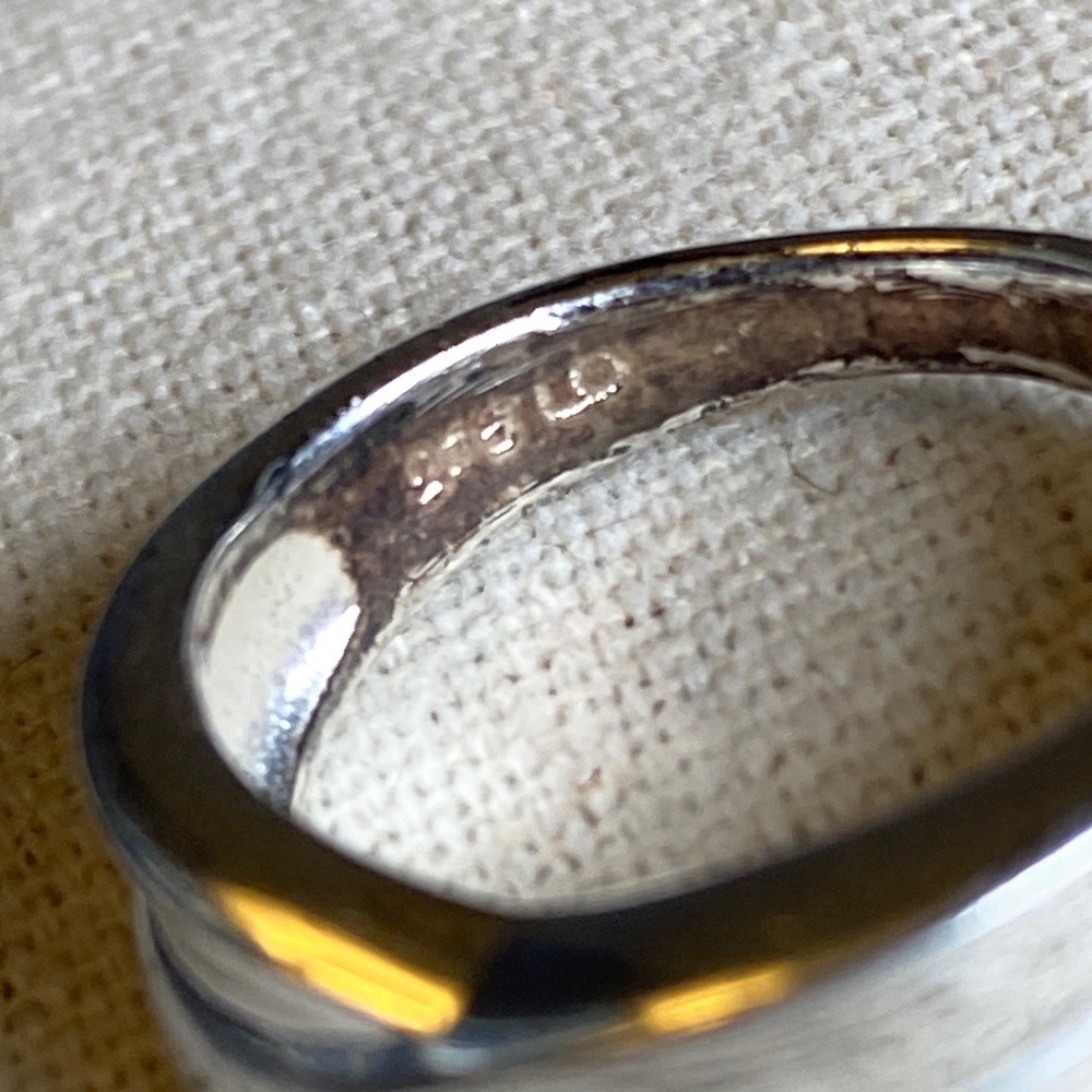 Natural Diamond Sterling Silver Ring (7) - Picture 5 of 6